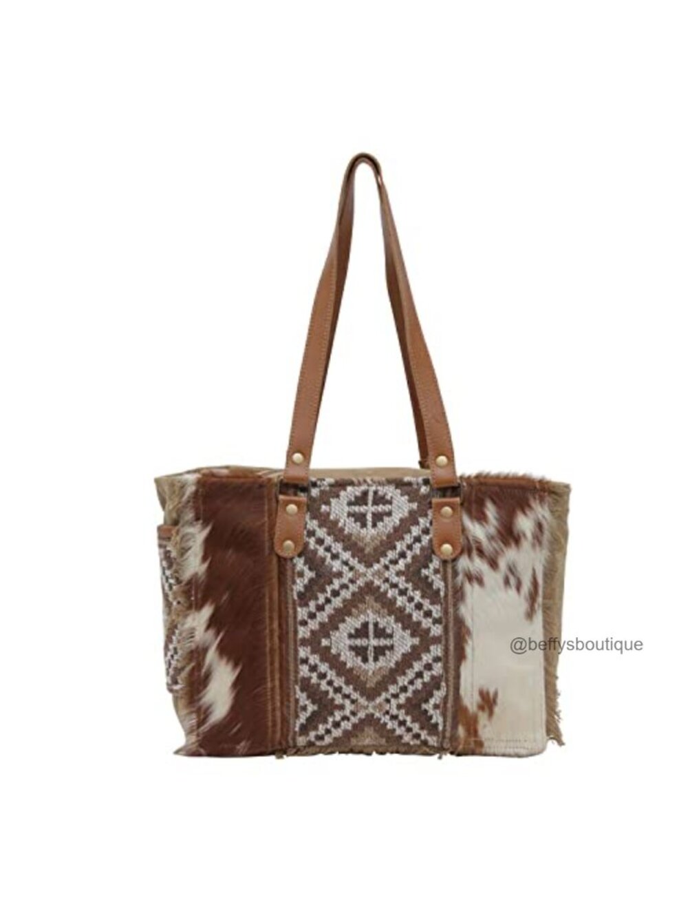 Canvas Upcycled Leather Weekender Tote Bag